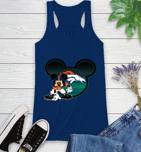 NFL Denver Broncos Mickey Mouse Disney Football T Shirt Racerback Tank 9