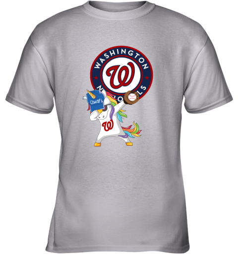 Hip Hop Dabbing Unicorn Flippin Love Washington Nationals Youth T-Shirt