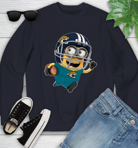NFL Jacksonville Jaguars Minions Disney Football Sports Youth Sweatshirt 3