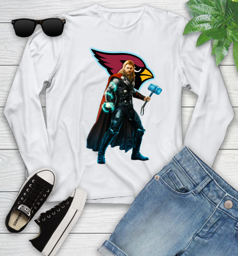 NFL Thor Avengers Endgame Football Arizona Cardinals Youth Long Sleeve