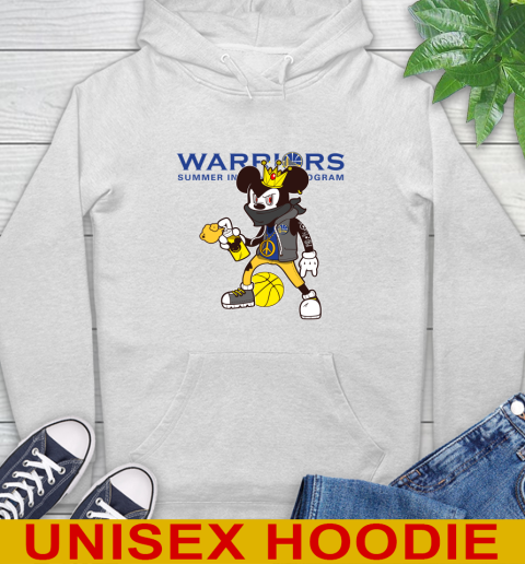 Golden State Warriors NBA Basketball Mickey Peace Sign Sports Hoodie
