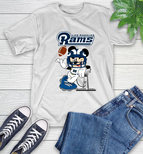 NFL Los Angeles Rams Mickey Mouse Disney Super Bowl Football T Shirt T-Shirt