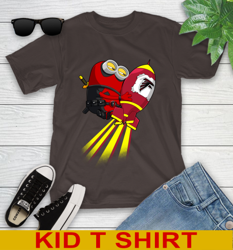 NFL Football Atlanta Falcons Deadpool Minion Marvel Shirt Youth T-Shirt 6
