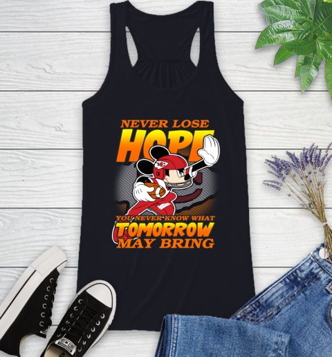 Kansas City Chiefs NFL Football Mickey Disney Never Lose Hope Racerback Tank 9