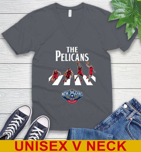 NBA Basketball New Orleans Pelicans The Beatles Rock Band Shirt V-Neck T-Shirt 4