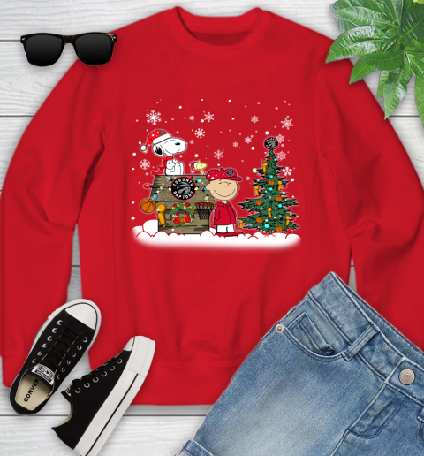 Toronto Raptors NBA Basketball Christmas The Peanuts Movie Snoopy Championship Youth Sweatshirt 8