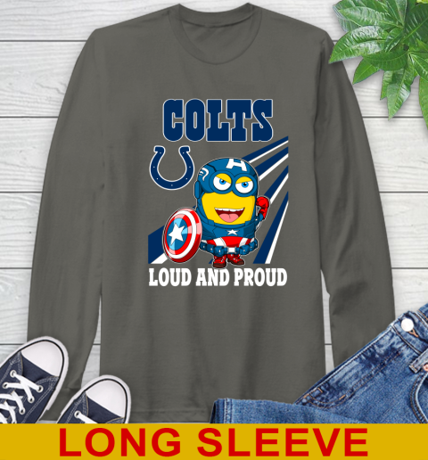 NFL Football Indianapolis Colts Captain America Marvel Avengers Minion Shirt Long Sleeve T-Shirt 11 NFL Football Indianapolis Colts Captain America Marvel Avengers Minion Shirt Long Sleeve T-Shirt - Image 11