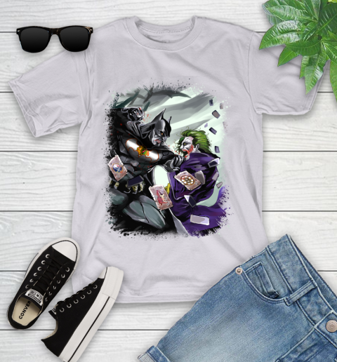Chicago Blackhawks NHL Hockey Batman Fighting Joker DC Comics Youth T-Shirt 4