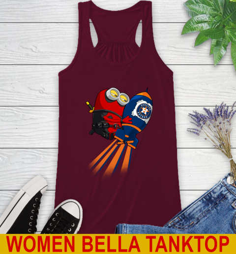 MLB Baseball Houston Astros Deadpool Minion Marvel Shirt Racerback Tank 2