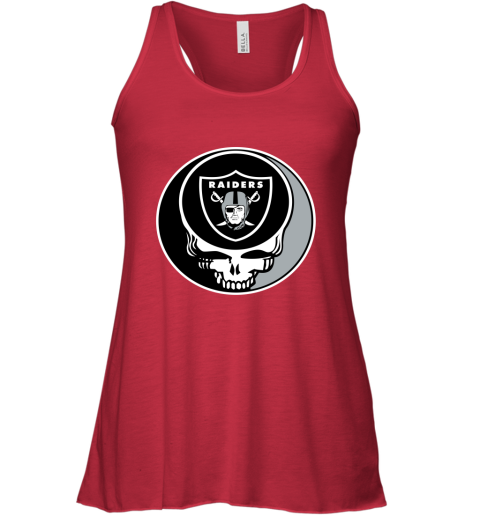 NFL Oakland Raiders Grateful Dead Rock Band Football Sports NN1nTH7mRoI flowy tank 32 95 151514 front red