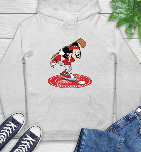 NHL Hockey Detroit Red Wings Cheerful Mickey Disney Shirt Hoodie 2