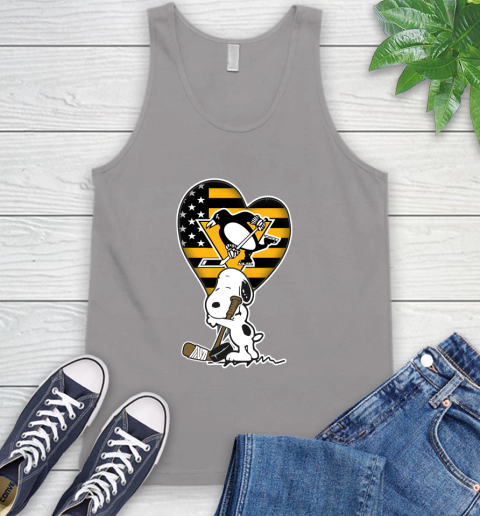 Pittsburgh Penguins NHL Hockey The Peanuts Movie Adorable Snoopy Tank Top 4