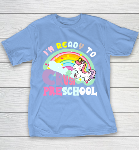 Infinity deep Thespian Back To School Shirt Ready To Crush Preschool Unicorn Youth T-Shirt | Tee  For Sports