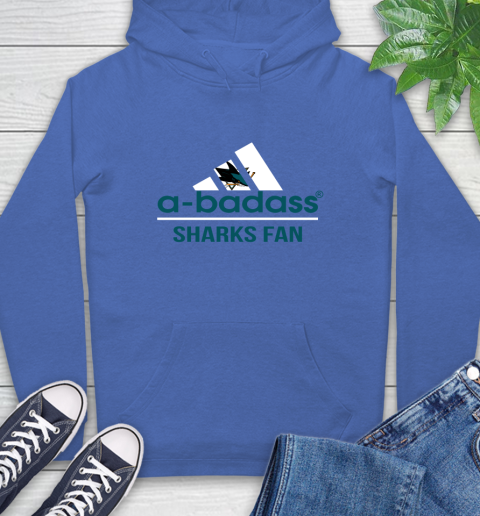 NHL A Badass San Jose Sharks Fan Adidas Hockey Sports Hoodie 9
