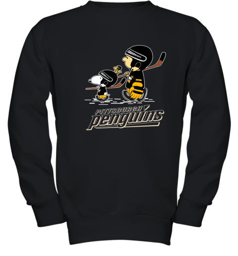 Let's Play Pittsburgh Penguins Ice Hockey Snoopy NHL Youth Sweatshirt