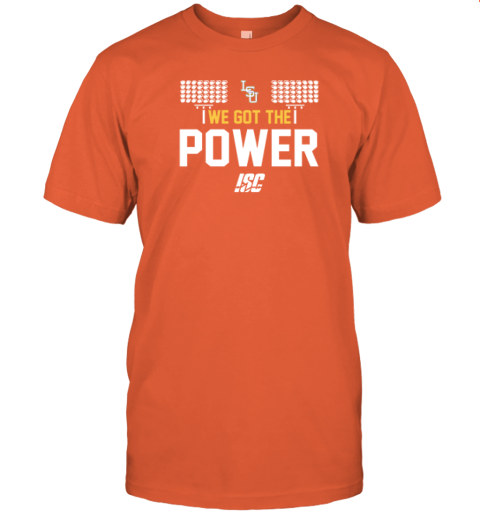 ndpl lsu tigers baseball we got the power premium classic t shirt 2 front orange