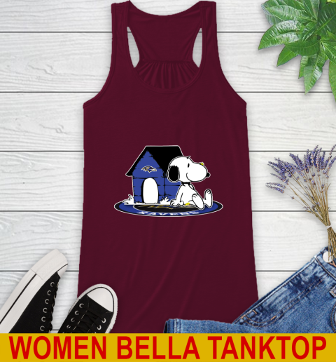 NFL Football Baltimore Ravens Snoopy The Peanuts Movie Shirt Racerback Tank 3