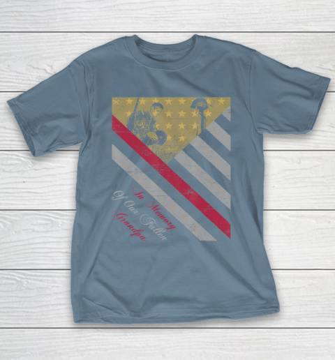 GrandFather gift shirt Vintage Flag Veteran In Memory Of Our Fallen Grandpa lovers T Shirt T-Shirt 16