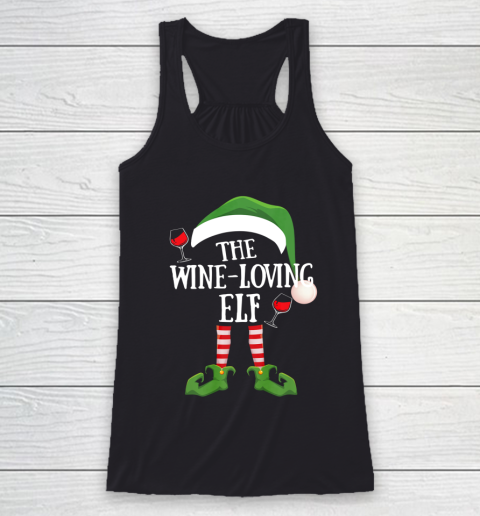 The Wine Loving Elf Group Matching Family Christmas Gift Racerback Tank