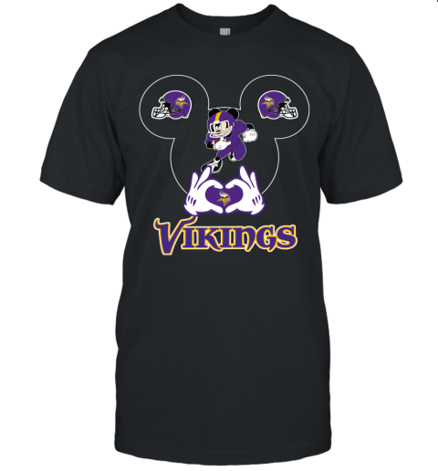 I Love The Vikings Mickey Mouse Minnesota Vikings Unisex Jersey Tee