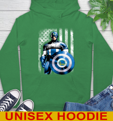 Golden State Warriors NBA Basketball Captain America Marvel Avengers American Flag Shirt Hoodie 8
