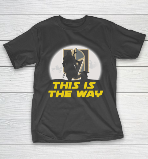 Vegas Golden Knights NHL Ice Hockey Star Wars Yoda And Mandalorian This Is The Way T-Shirt