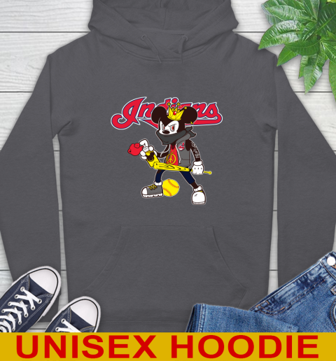 Cleveland Indians MLB Baseball Mickey Peace Sign Sports Hoodie 7