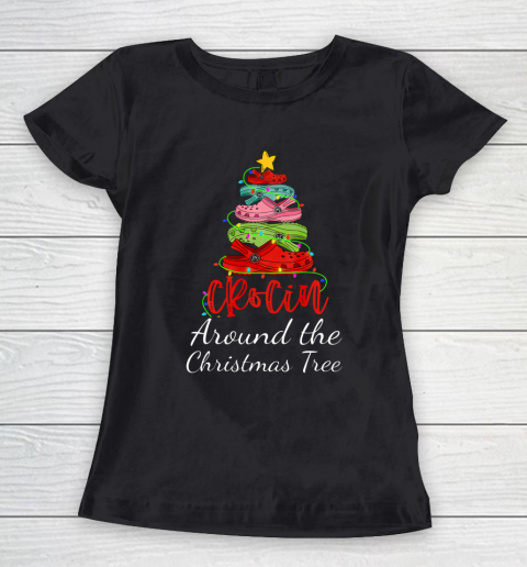 Crocin around the christmas tree Funny Xmas 2020 Gift Women's T-Shirt