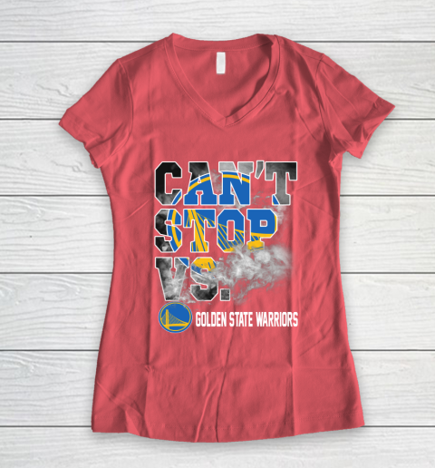 NBA Golden State Warriors Basketball Can't Stop Vs Women's V-Neck T-Shirt 4