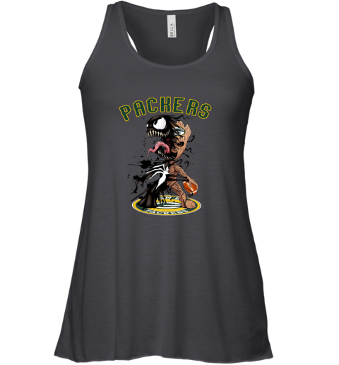 NFL Green Bay Packers Football Venom Groot Guardians Of The Galaxy HHnNYNjDwLl flowy tank 32 95 151514 front black