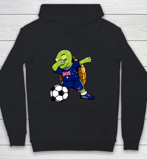 Dabbing Turtle Australia Soccer Fans Jersey Flag Football Youth Hoodie