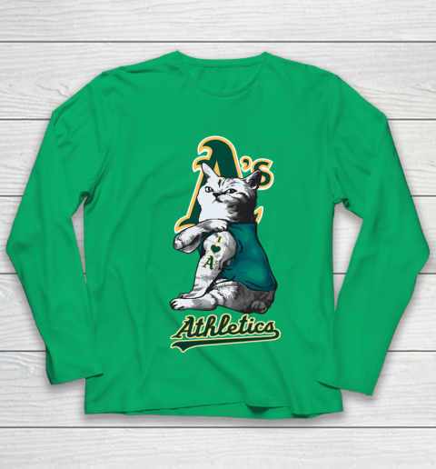 MLB Baseball My Cat Loves Oakland Athletics Youth Long Sleeve 4