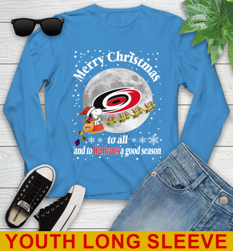 Carolina Hurricanes Merry Christmas To All And To Hurricanes A Good Season NHL Hockey Sports Youth Long Sleeve 8