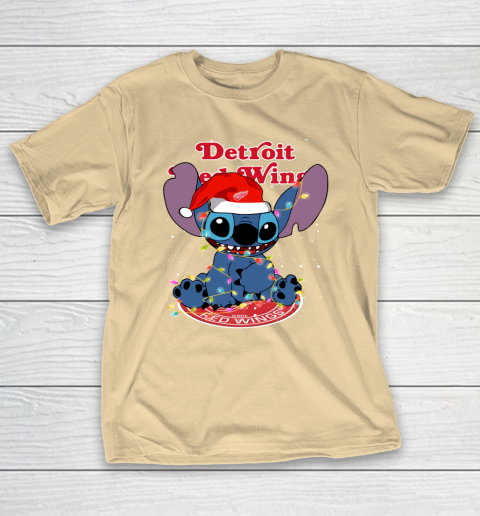 Detroit Red Wings NHL Hockey noel stitch Christmas T-Shirt 5