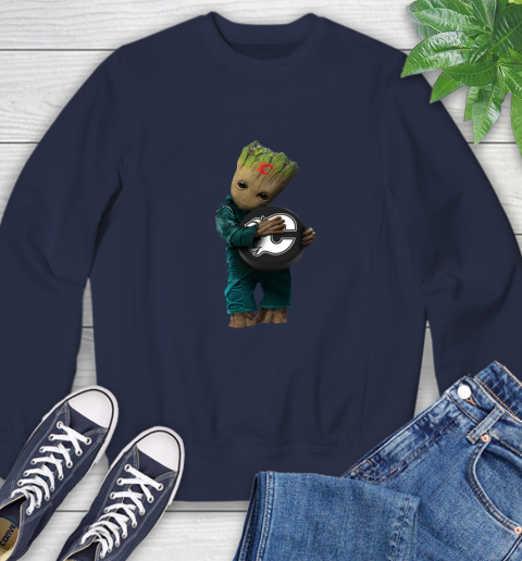 NHL Groot Guardians Of The Galaxy Hockey Sports Calgary Flames Sweatshirt 3