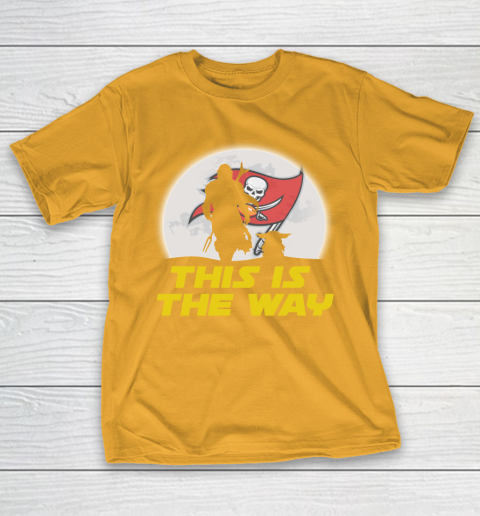 Tampa Bay Buccaneers NFL Football Star Wars Yoda And Mandalorian This Is The Way T-Shirt 2