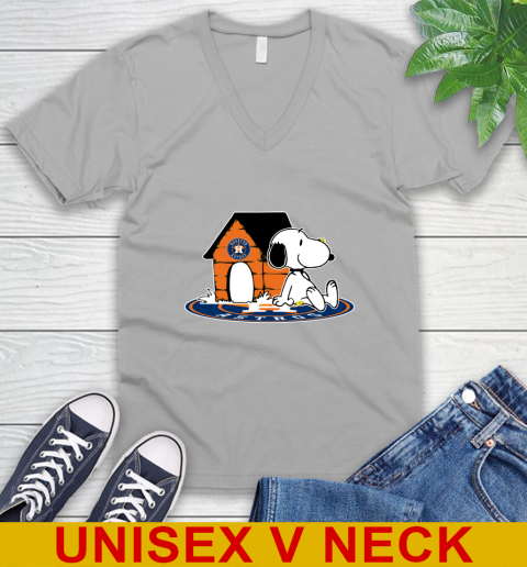 MLB Baseball Houston Astros Snoopy The Peanuts Movie Shirt V-Neck T-Shirt 4