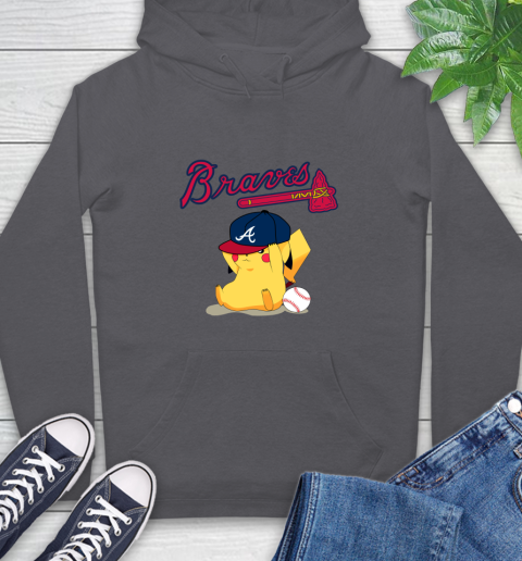 MLB Pikachu Baseball Sports Atlanta Braves Hoodie 8 MLB Pikachu Baseball Sports Atlanta Braves Hoodie - Image 8