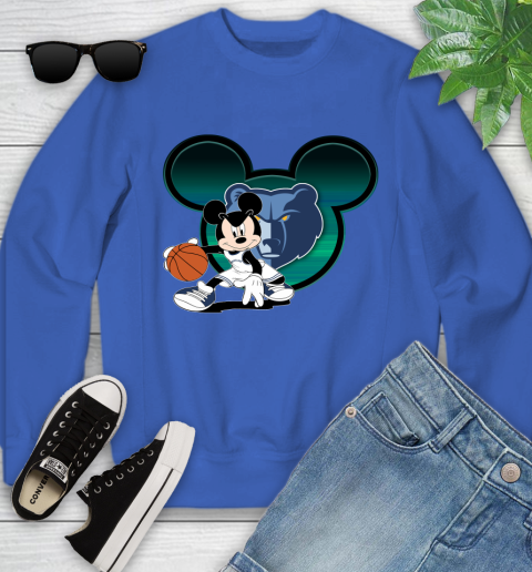 NBA Memphis Grizzlies Mickey Mouse Disney Basketball Youth Sweatshirt 8