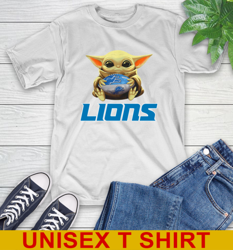 NFL Football Detroit Lions Baby Yoda Star Wars Shirt T-Shirt