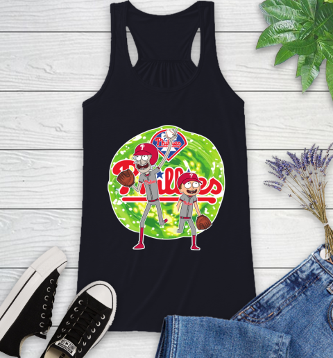 MLB Philadelphia Phillies Rick And Morty Baseball Sports Racerback Tank 10