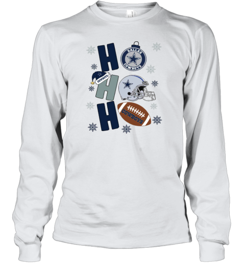 Dallas Cowboys Hohoho Santa Claus Christmas Football NFL Youth Long Sleeve