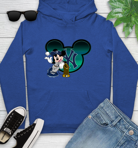 MLB New York Yankees The Commissioner's Trophy Mickey Mouse Disney Youth Hoodie 9