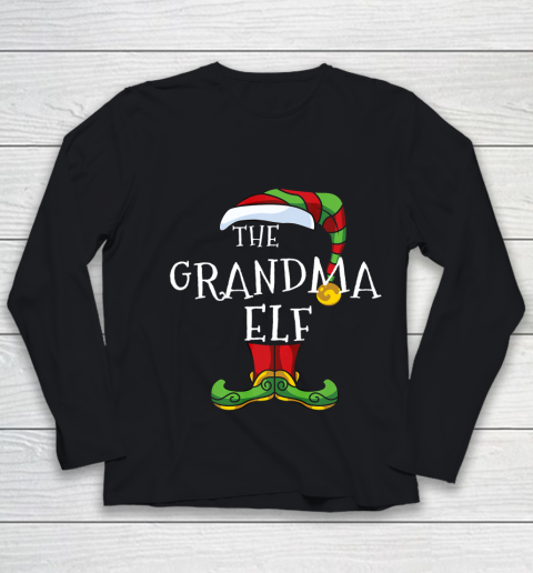 Grandma Elf Family Matching Christmas Group Gift Pajama Youth Long Sleeve