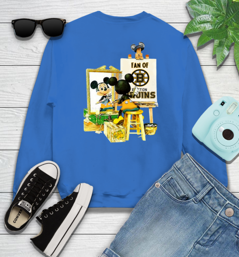 NHL Hockey Boston Bruins Mickey Drawing Shirt 34