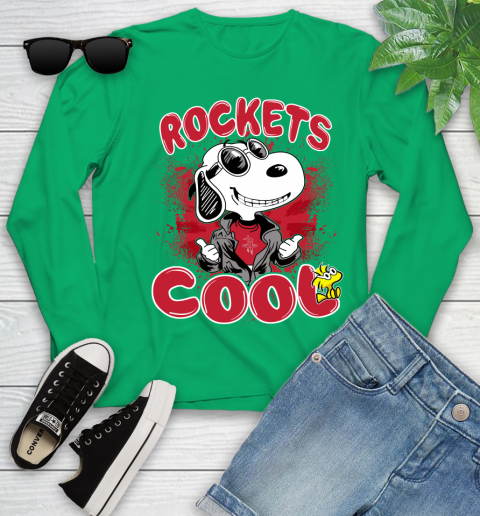 NBA Basketball Houston Rockets Cool Snoopy Shirt Youth Long Sleeve 6