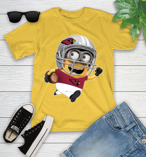 NFL Arizona Cardinals Minions Disney Football Sports Youth T-Shirt 8