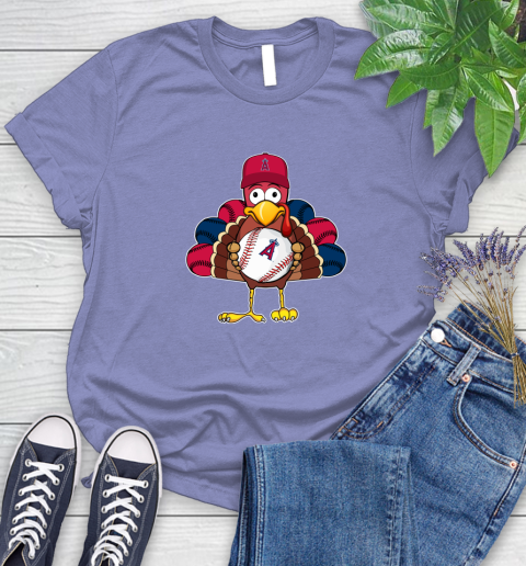 Los Angeles Angels Turkey thanksgiving Women's T-Shirt 11