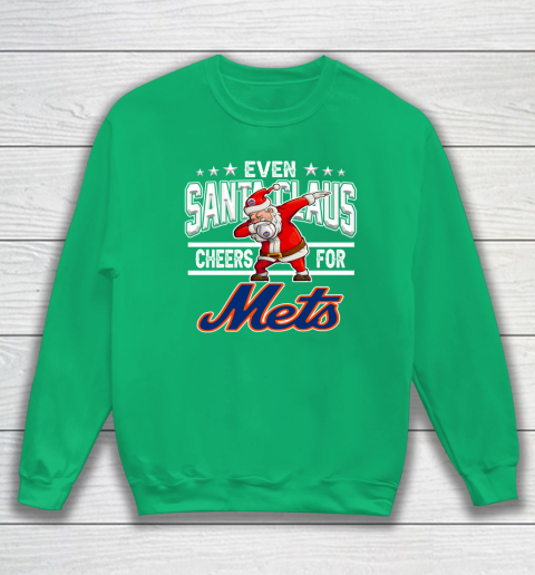 New York Mets Even Santa Claus Cheers For Christmas MLB Sweatshirt 5