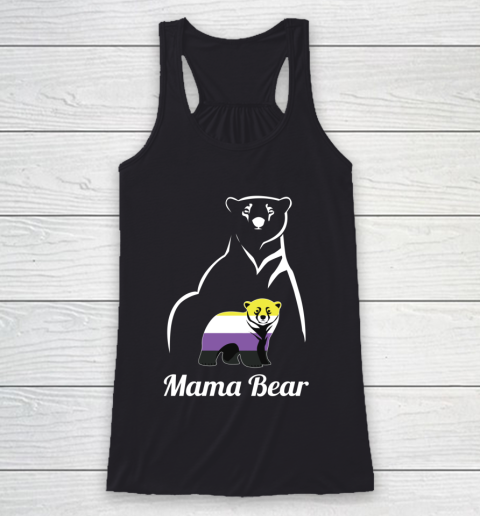 Non Binary Mama Bear LGBT Gift Racerback Tank